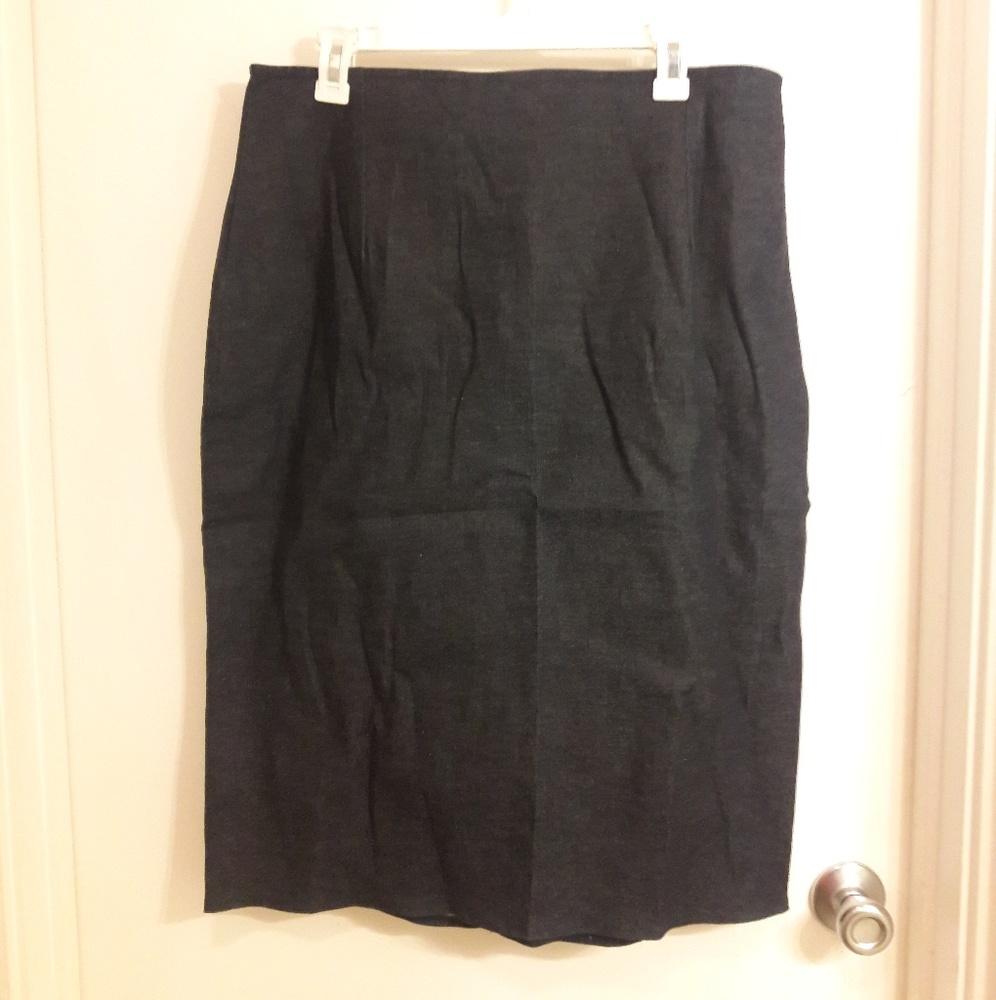 High waisted retro denim pencil skirt